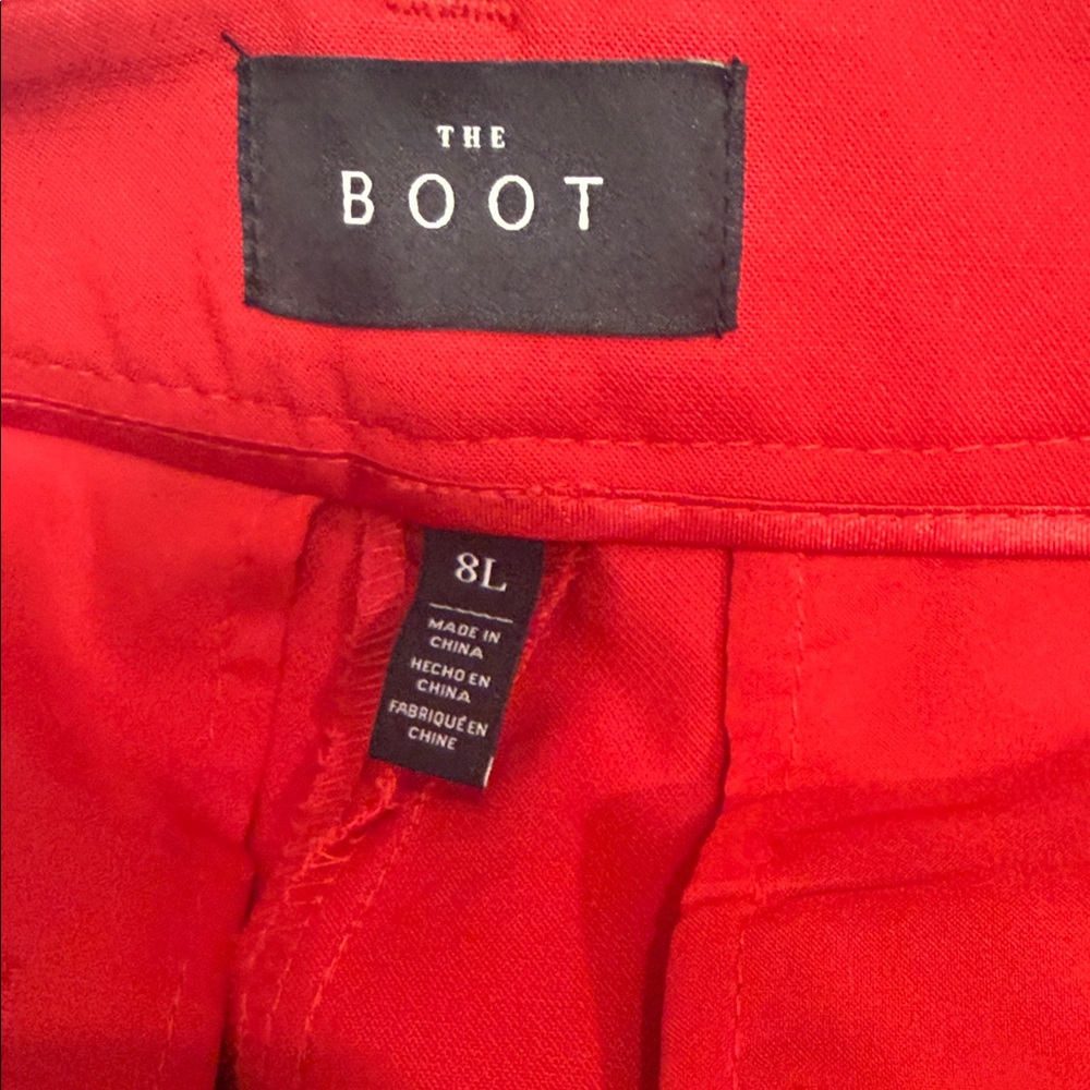 White House Black Market Vibrant Red Flare Pants - Picture 7 of 9